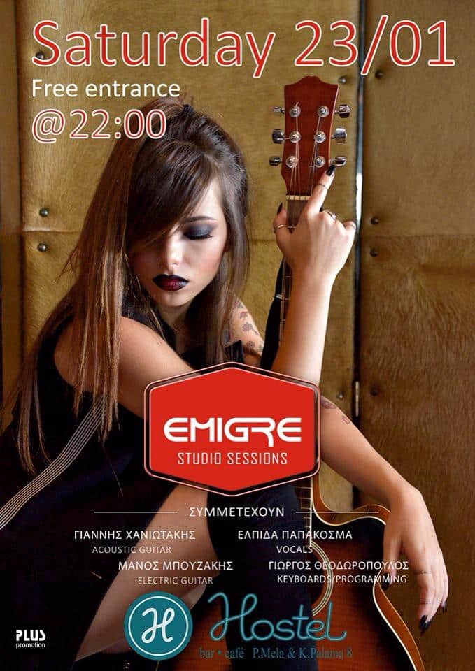 EMIGRE Studio Sessions @ Hostel poster