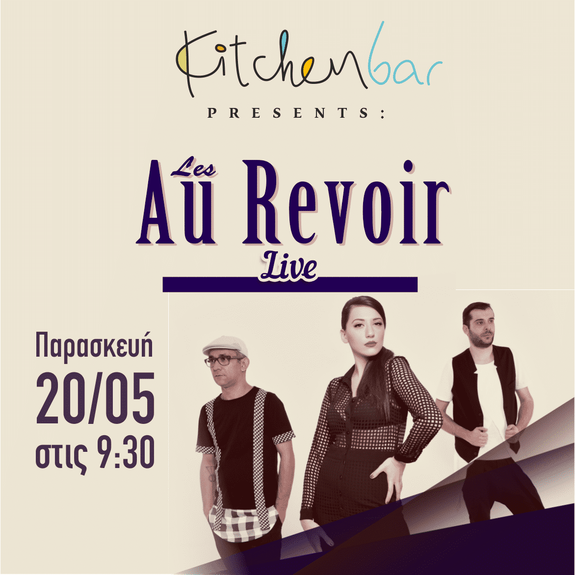 20.5 Les Au Revoir Live @ Kitchen Bar (poster)